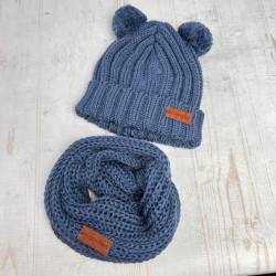 Gorro y cuello de bebé tejido CARILO