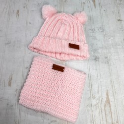 Gorro y cuello de bebé tejido CARILO