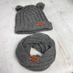 Gorro y cuello de bebé tejido CARILO