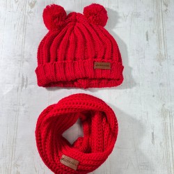 Gorro y cuello de bebé tejido CARILO