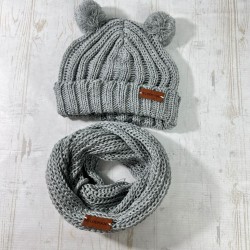 Gorro y cuello de bebé tejido CARILO