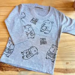 Remeras mangas largas CAPIBARA bebe