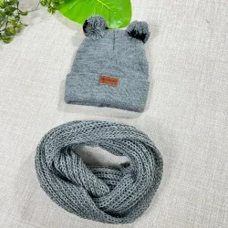 Gorro y cuello de bebé tejido CARILO